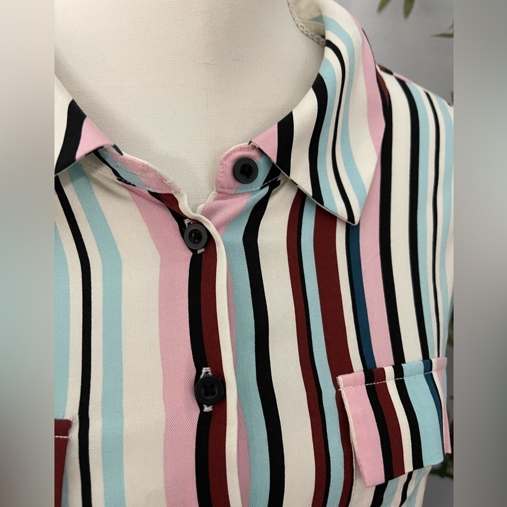 Torrid Midi Stretch Challis Button Front Shirt Dr… - image 8